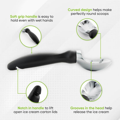 Ice Cream Scoop for Gelato Sorbet Cookie Dough Melon Frozen Yogurt