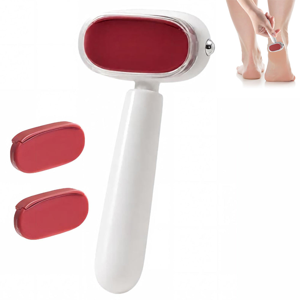Double Sided Foot Callus Remover Stainless Steel Foot Scraper - Red