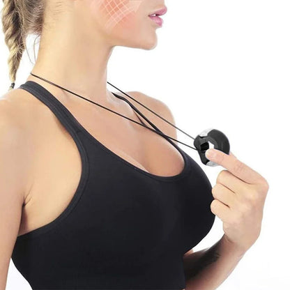 Jaw Line Exercise Fitness Ball Trainer Muscle Neck Face Exerciser Toning Device-Black