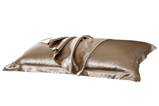 1 Pair Satin Pillowcase Standard Set for Hair and Skin-Gold