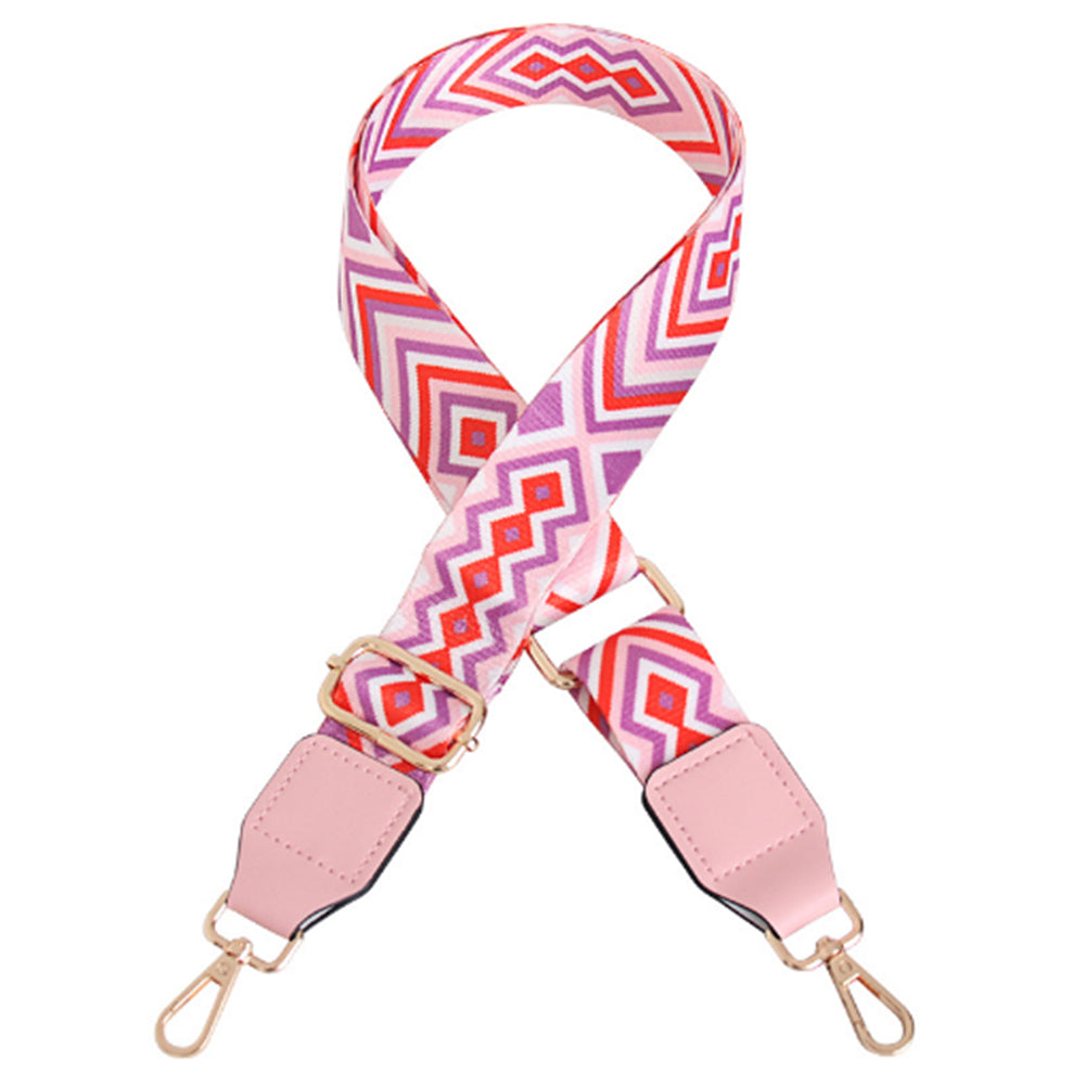 Replacement Wide Straps for Bags Adjustable Shoulder Strap with Carabiner for Crossbody Bag Pink