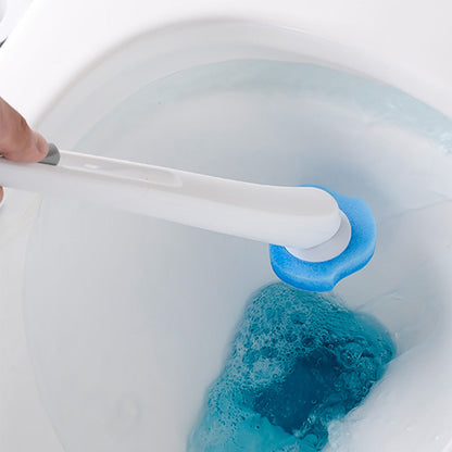 Disposable Toilet Brush Set with Replaceable Heads & Cleaning Liquid