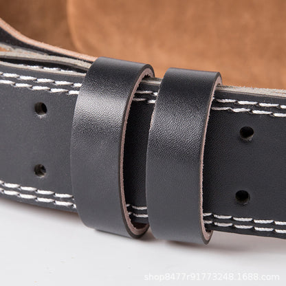 PU Leather Gym Waist Support Belt for Fitness Training and Back Support