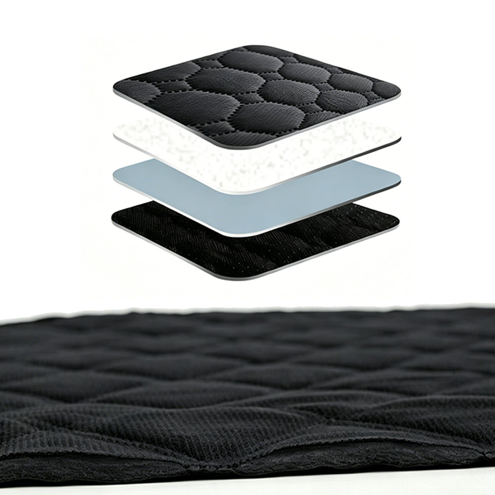 Washable Puppy Pads Waterproof Non Slip Reusable Dog Pee Pads for Floor-Black