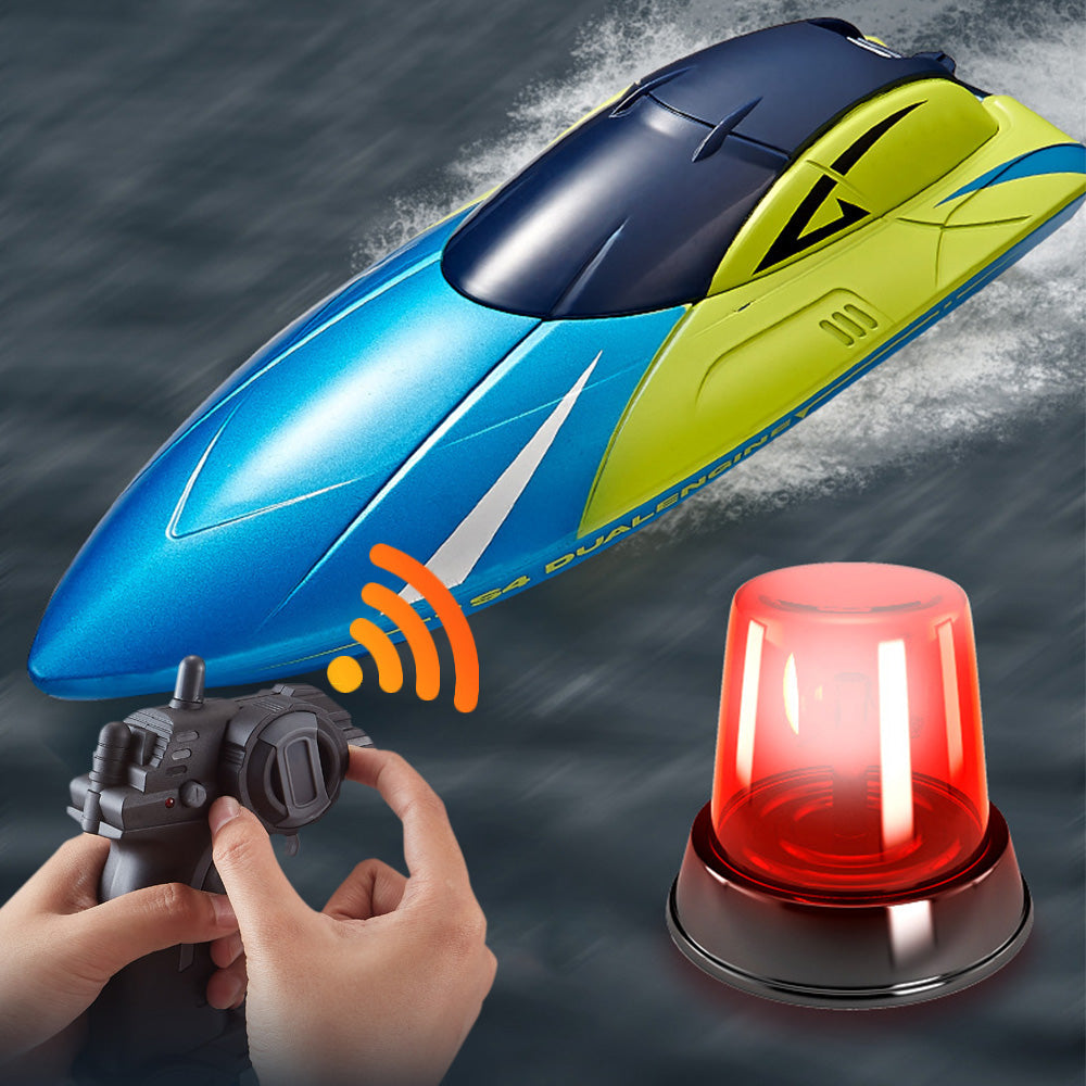 2.4GHz RC Speed Boat Toy â€?Remote Control Racing Yacht for Pools & Lakes Blue