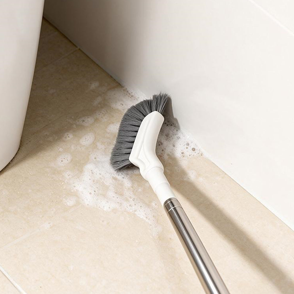 Telescopic Bathroom Cleaning Brush Tile Grout Scrubber with Stiff Bristles