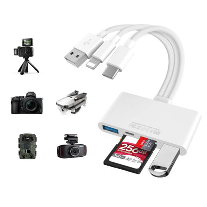 5-in-1 Memory Card Reader USB OTG Adapter SD Card Reader for iPhone iPad