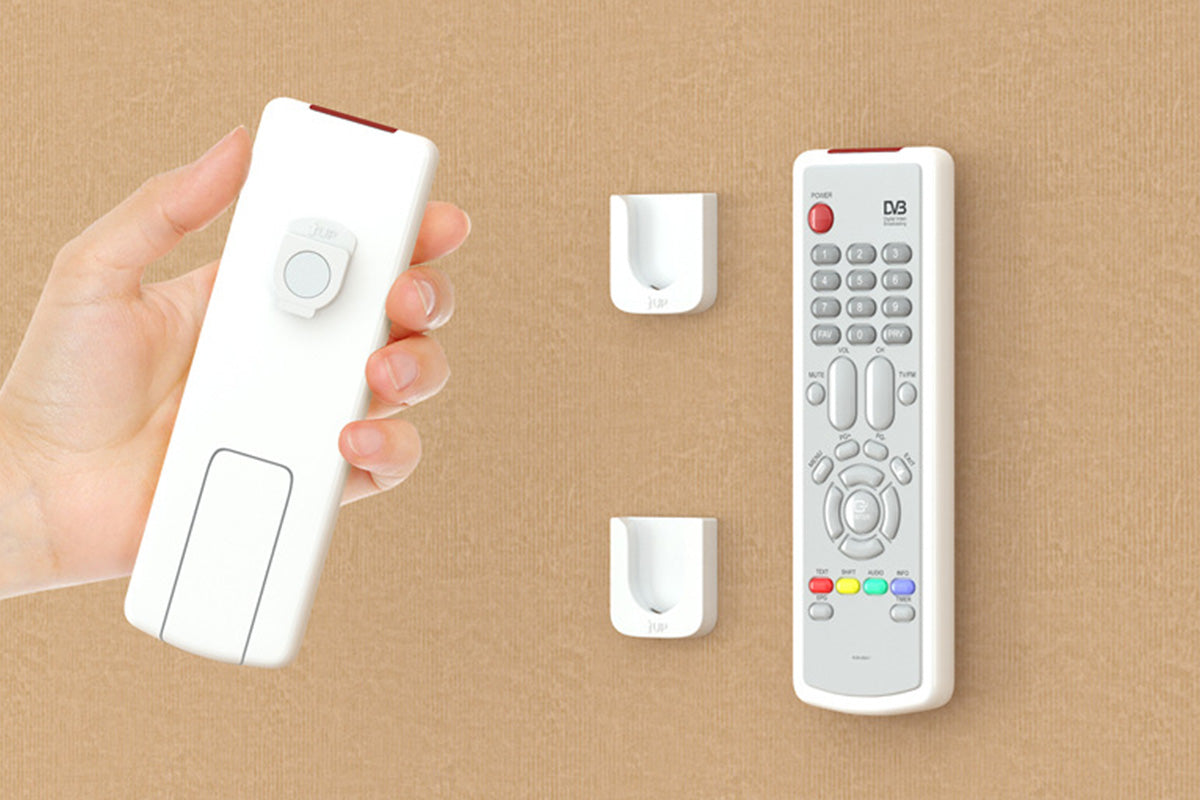 4PCS  Remote Control Wall Mount Holder Remote Control Organizers -White