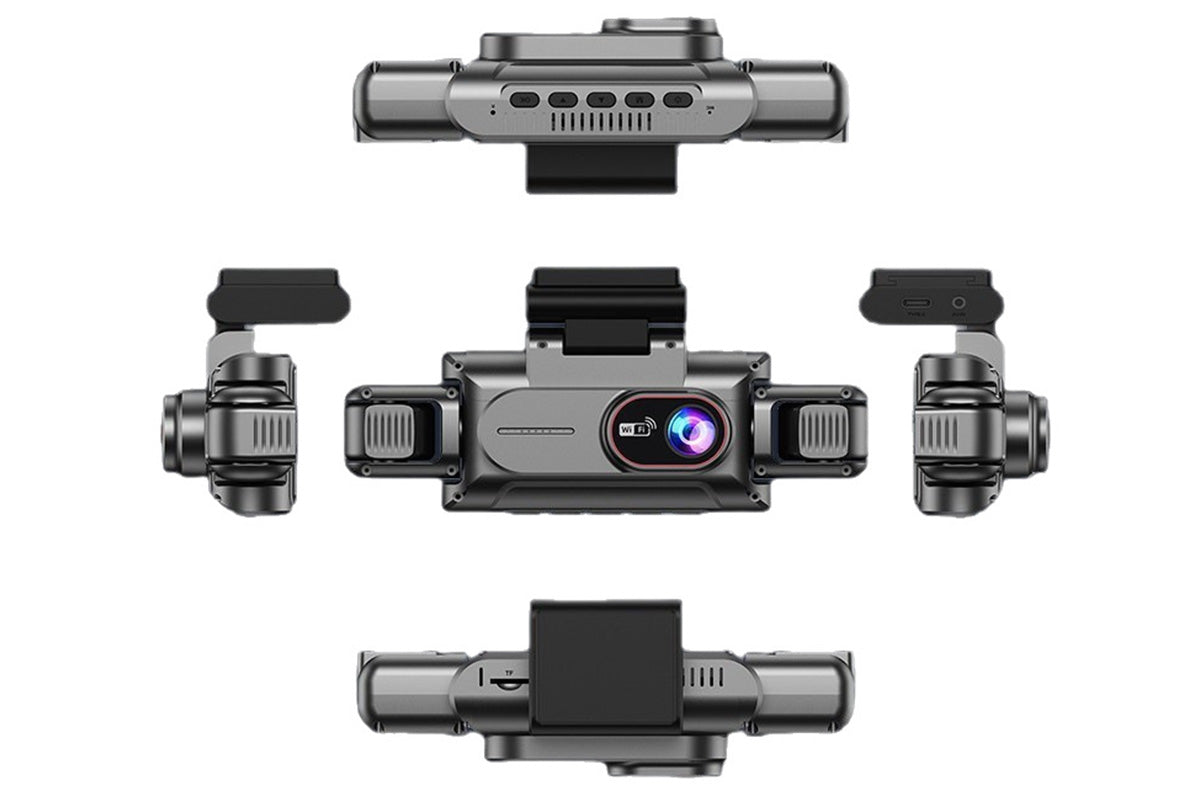 4-Channel WiFi Dash Cam Car Recorder with 64GB TF Card