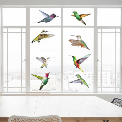 9 Hummingbird Wall Stickers Anti-Collision Window Clings Decals