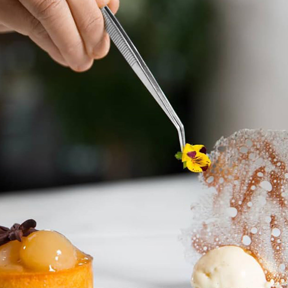 4Pcs BBQ Cooking Tweezer Tongs Stainless Steel Kitchen Tweezer Set