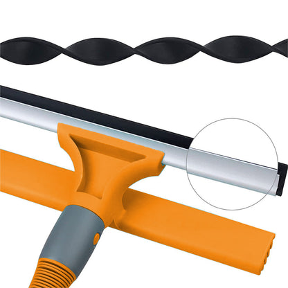 2 in 1 Window Cleaning Tool Squeegee Window Cleaner Kit with 2 Microfiber Cloths Style 1