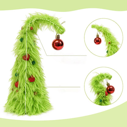 Bendable Desktop Christmas Tree with Lights and Mini Ladder - Red Ball