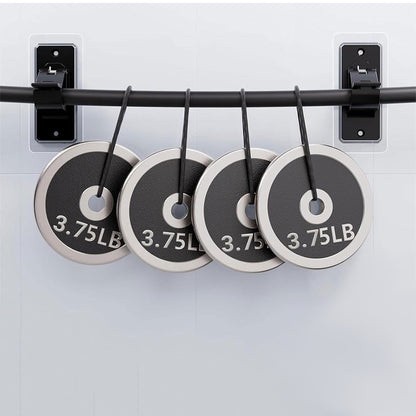 4Pcs No Drill Self Adhesive Curtain Rod Brackets Transparent Invisible Holders for Curtains Towels-Black