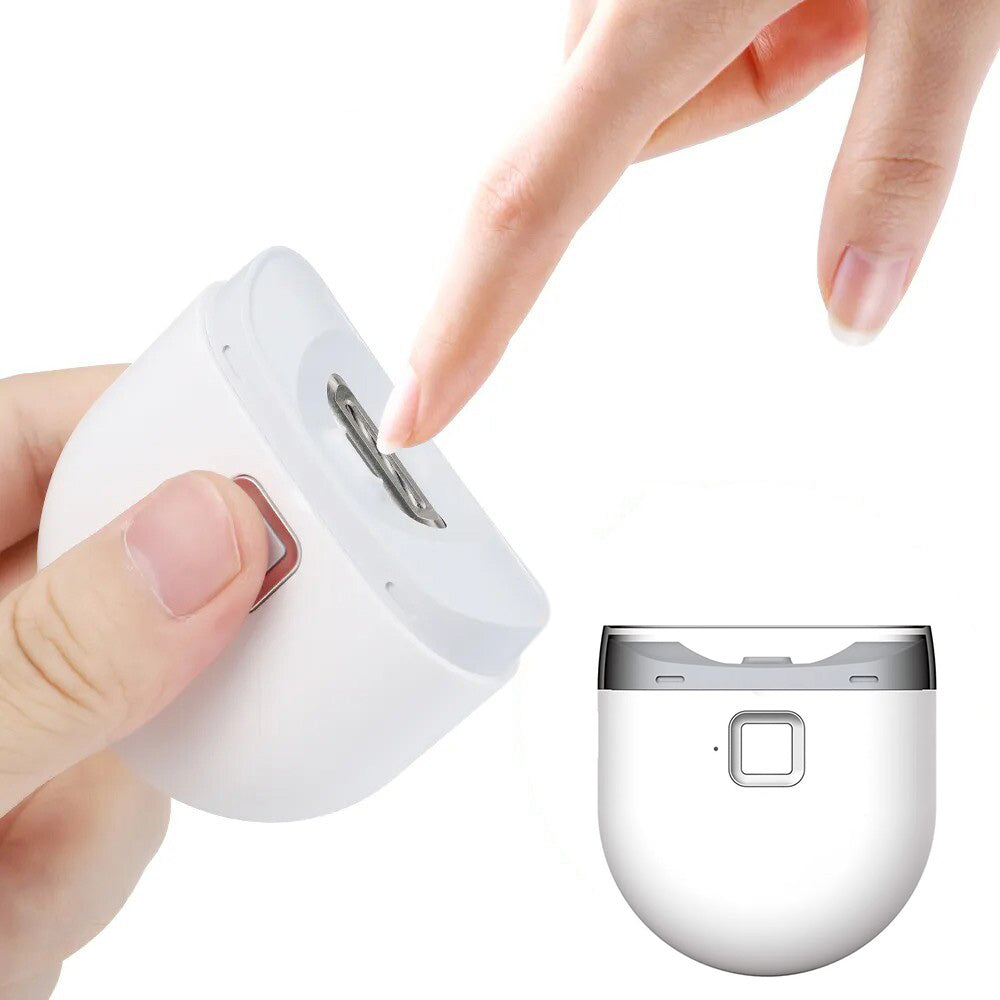 Electric Nail Clipper with LED Light Automatic Nail File Grooming Tool