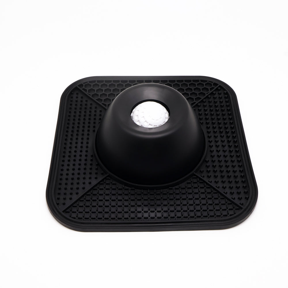 2 in 1 Dog Slow Feeder Bowl with Rolling Ball Lick Mat Non Slip Suction Cup-Black
