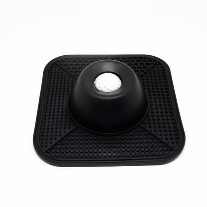 2 in 1 Dog Slow Feeder Bowl with Rolling Ball Lick Mat Non Slip Suction Cup-Black