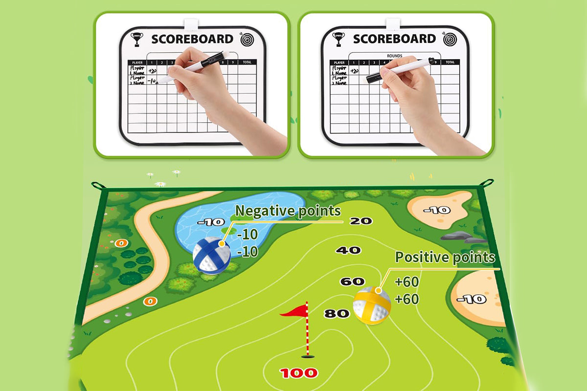 Golf Toys Set Garden Golf Game Set with All Golf Equipment Golf Hitting Mat and Training Golf Balls