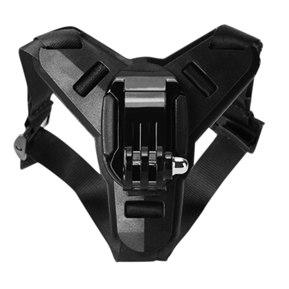 Motorcycle Helmet Chin Mount for Action Camera Quick Release Shockproof-Black