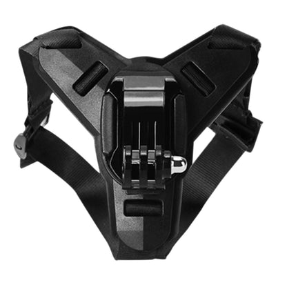 Motorcycle Helmet Chin Mount for Action Camera Quick Release Shockproof-Black