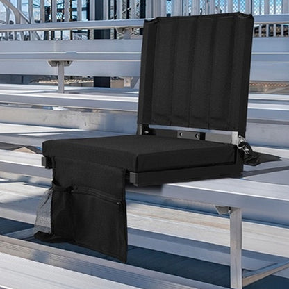 Comfortable Stadium Seat with Shoulder Strap and Storage Pocket