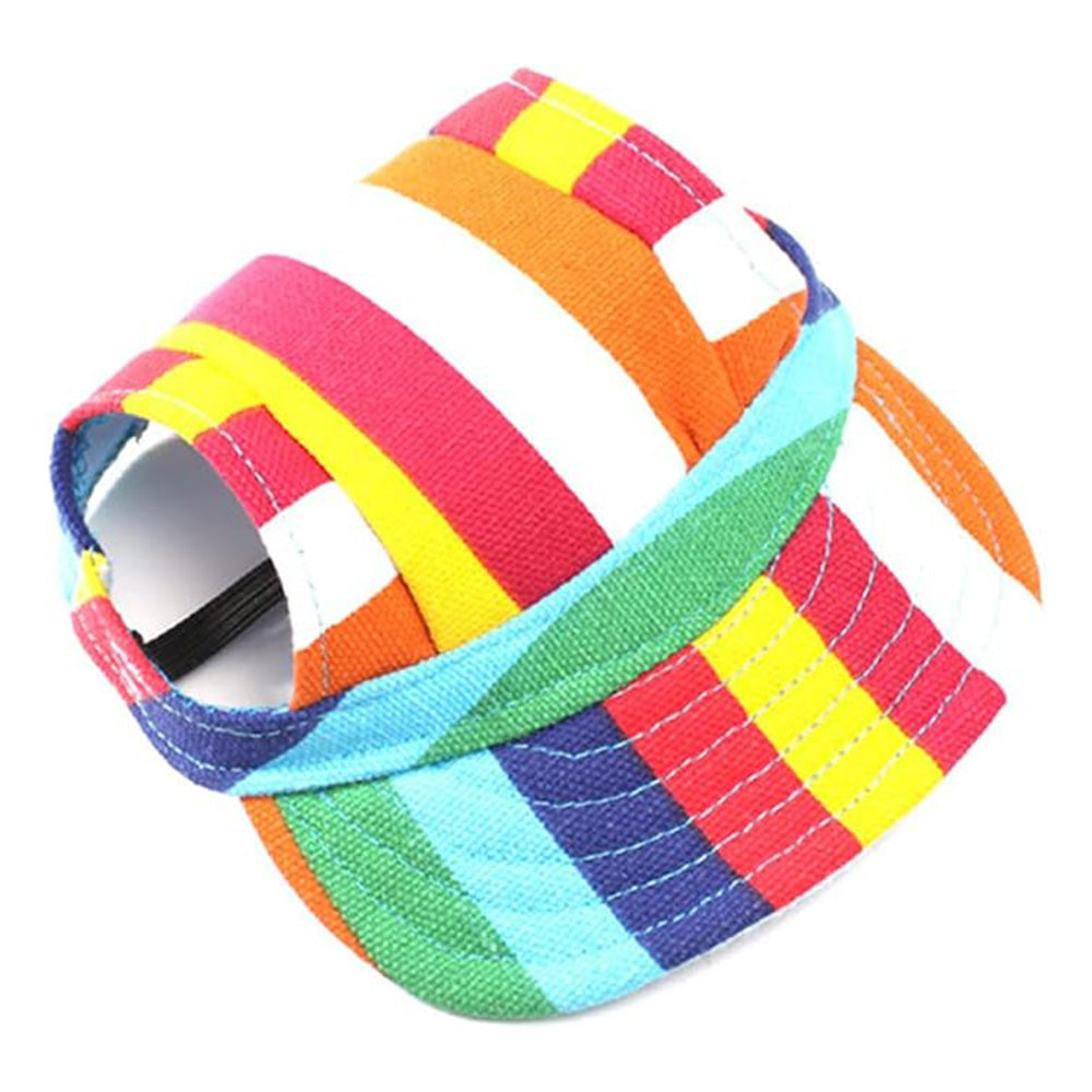 Dog Cat Pet Baseball Cap with Ear Holes and Adjustable Strap - Mixed Color