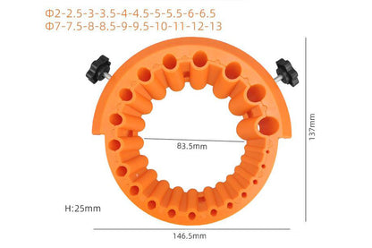 Drill Bit Sharpener Angle Grinder Drill Bit Sharpener for DIY and Professionals -6-Hole Yellow and 20-Hole Orange