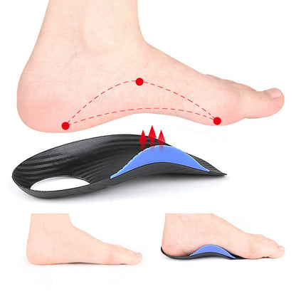 Thin Shoe Inserts High Arch Support Insoles with 3 Adjustable Heights