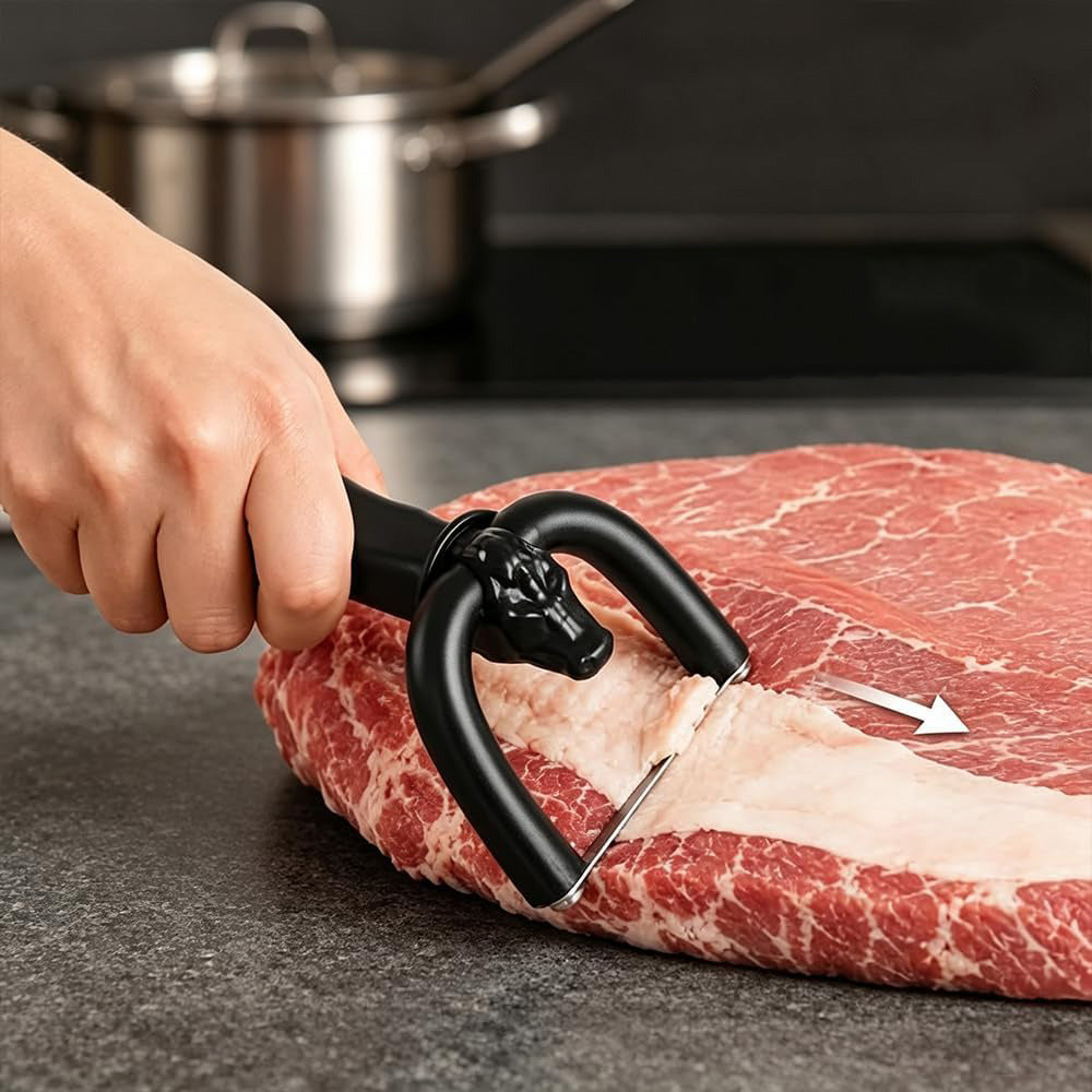 Black Bull Shape Handheld Fat Trimmer And Meat Cutter