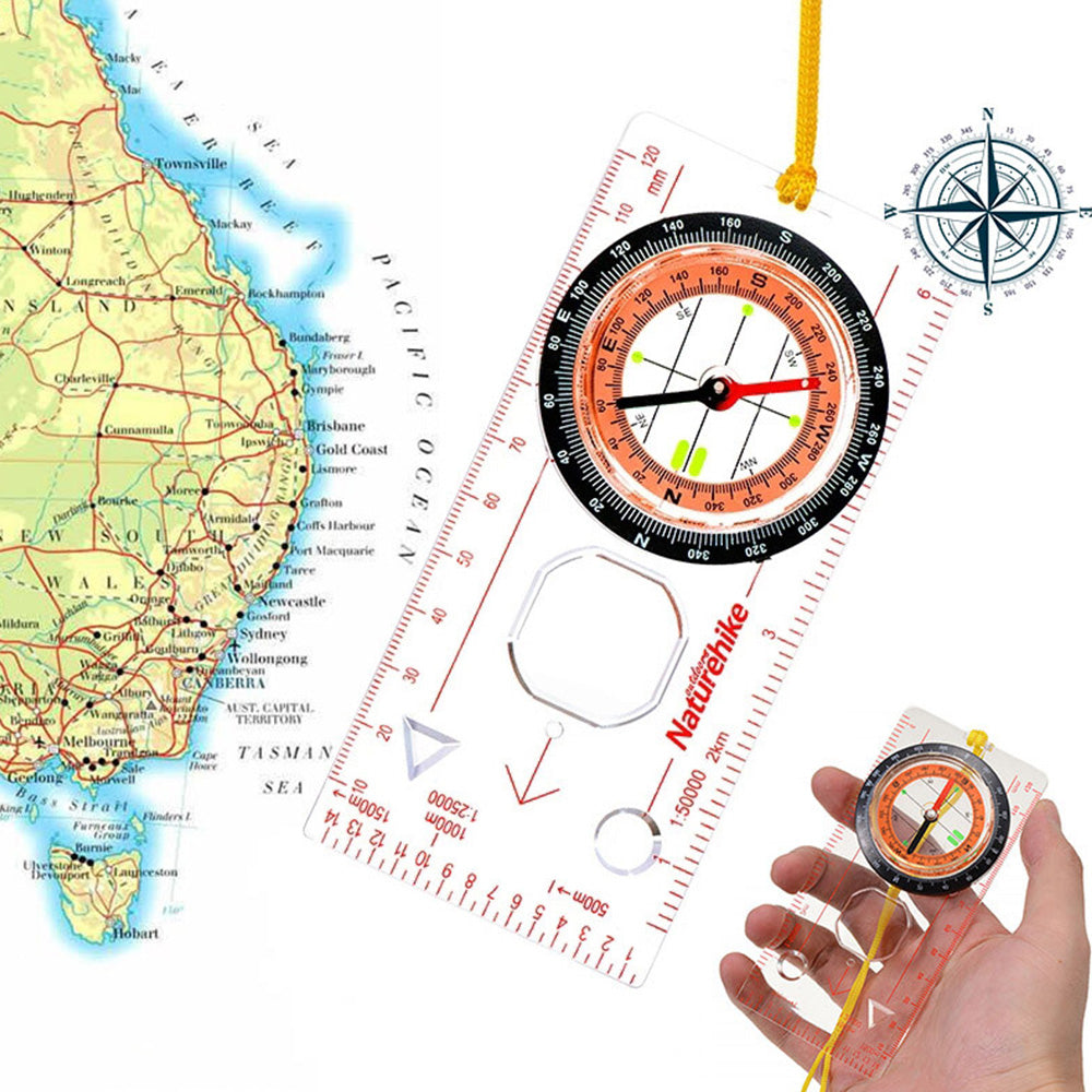 Multifunctional Professional Compass with Baseplate and Map Scale
