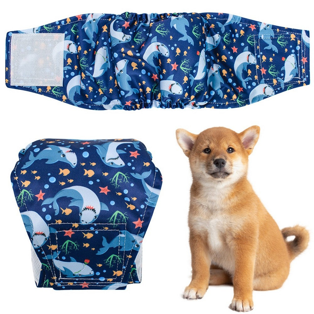 3Pcs Male Dog Diapers High Absorbing Dog Belly Bands for Male Dogs-Dark