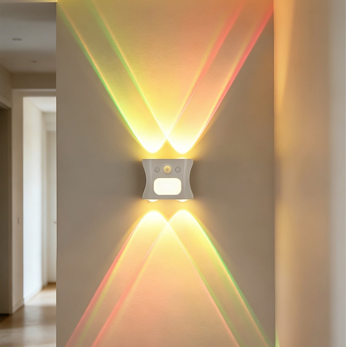 2 Pieces RGB Motion Sensor Night Light 16 Colors Remote Control