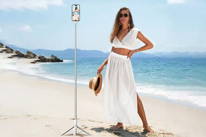 Selfie Stick Tripod 360-degree Rotatable Tripod for iPhone Android -White