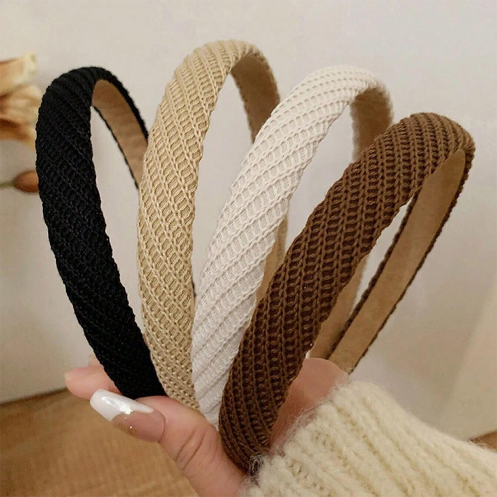 4PCS Thin Knitted Hairbands for Women Non-Slip Fashion Hair Accessories
