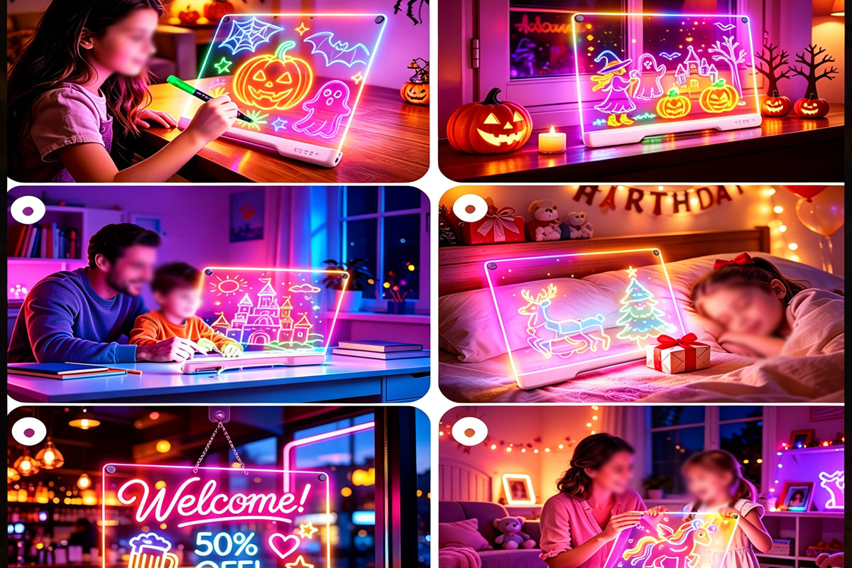 Rechargeable LED Drawing Board - White