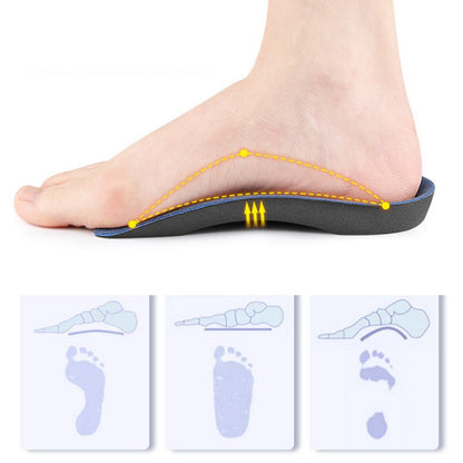 3/4 Support Insoles Orthotic Arch Flat Feet Plantar Fasciitis Arches Shoe Pad