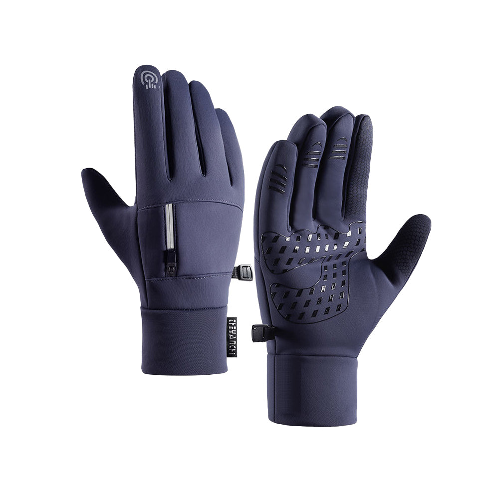 Pair of Winter Warm Gloves Water-Resistant Gloves for Cycling Fishing Skiing Hiking Travel Navy Blue