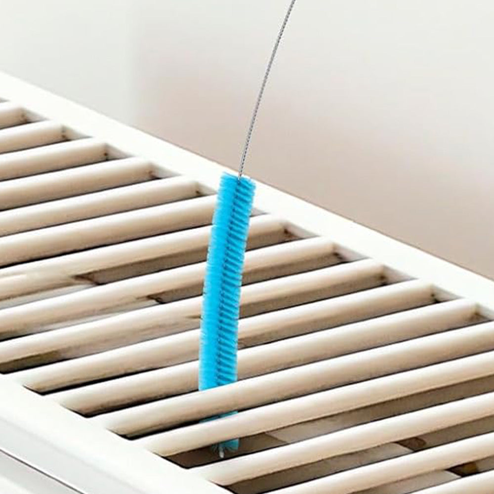 5Pcs Dryer Vent Cleaner Kit Flexible Lint Brush for Dryer Vacuum Fridge Air Conditioner-Blue