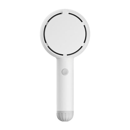 Mini Handheld Fan with LED Light Makeup Mirror Rechargeable Portable Fan White
