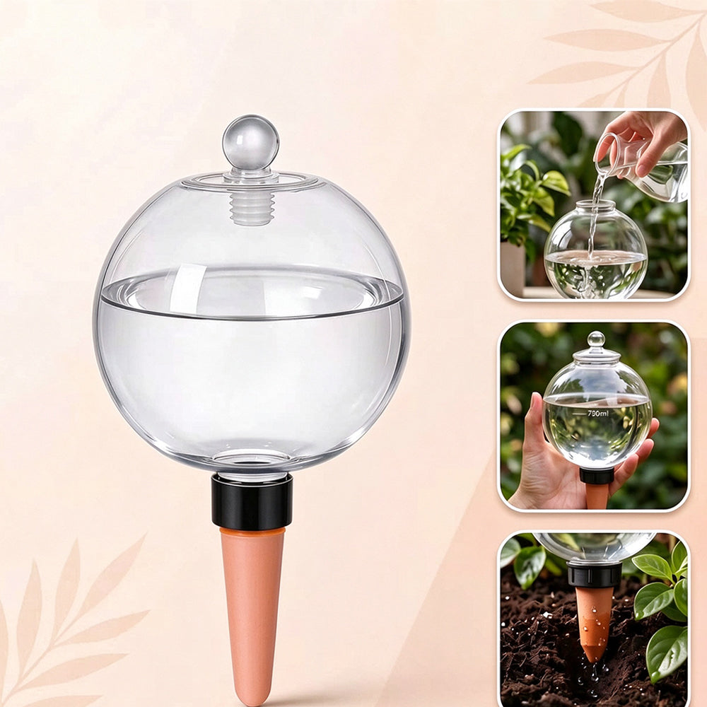 4 Pack 17oz Self Watering Globes Slow Release Waterer