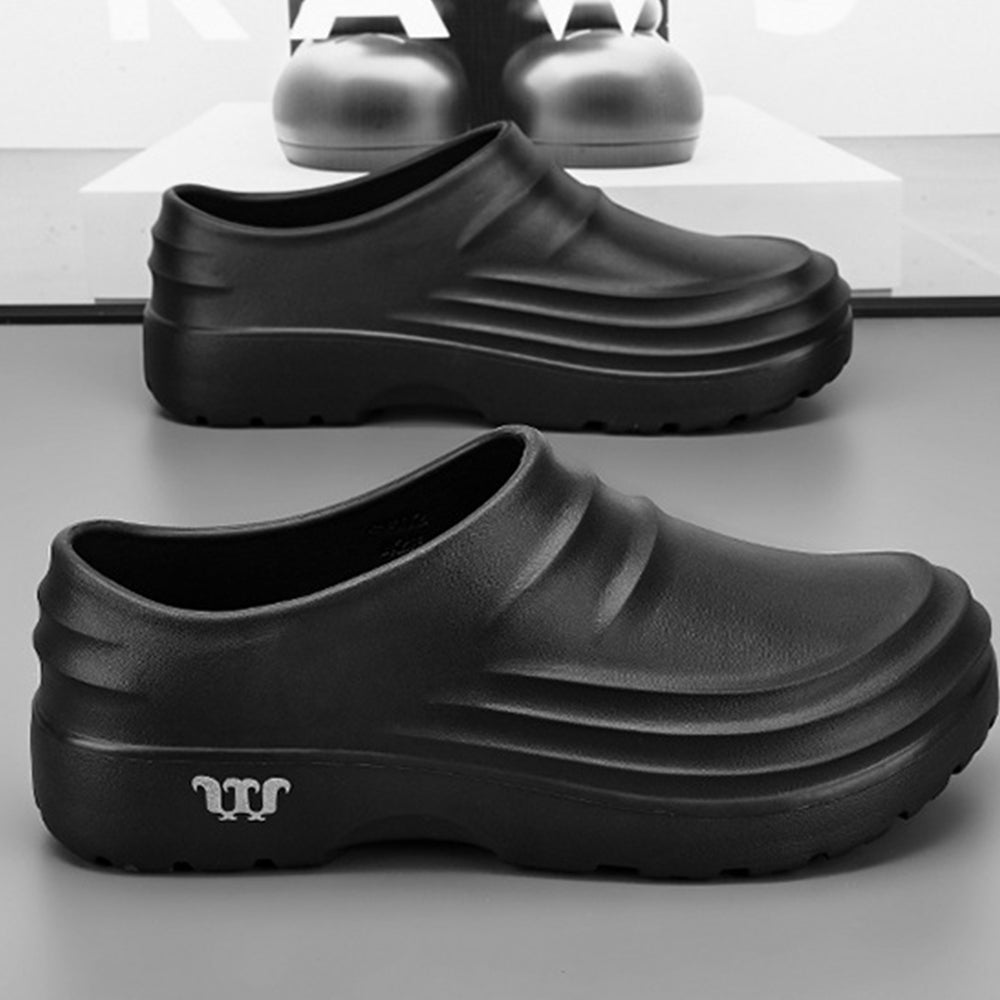 Chef Shoes Non Slip Kitchen Work Clogs Wear Resistant Chef Clogs Black