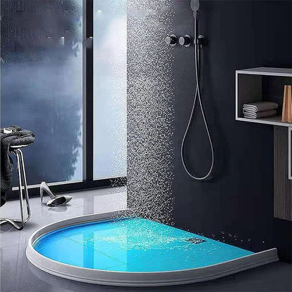 2Pcs Silicone Shower Splash Guard Curved Waterproof Strip