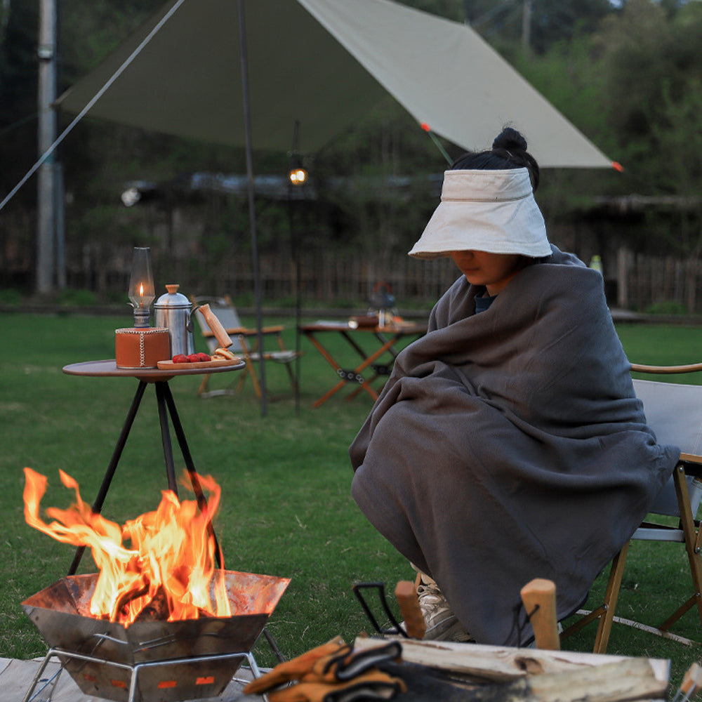 Fleece Single Sleeping Bag Liner Camping Blanket Travel Sheets for Hotel Camping Dark Blue