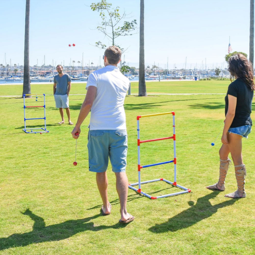 Ladder Toss Game Set with 6 Balls Ladder Ball Toss Toys for Indoor Outdoor