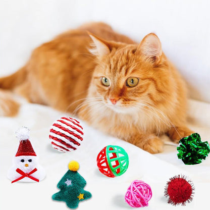 24PCS Cat Christmas Advent Calendar Interactive Xmas Toy Gift Set for Kittens