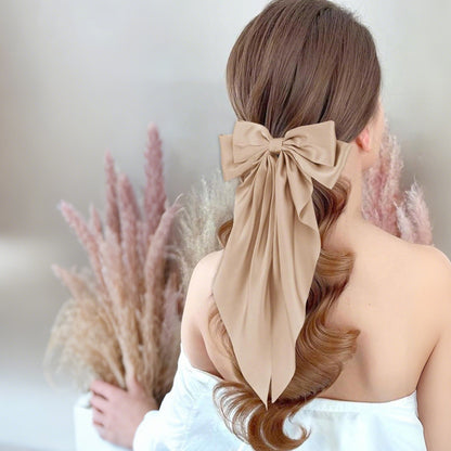 3 Piece Large Bow Ribbon Hair Clip Set for Women Girls