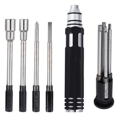 8-in-1 Hard Steel Tool Hex Nut Driver Set 1.5/2.0/2.5/3.0/0+ Flat/1-/4/5.5