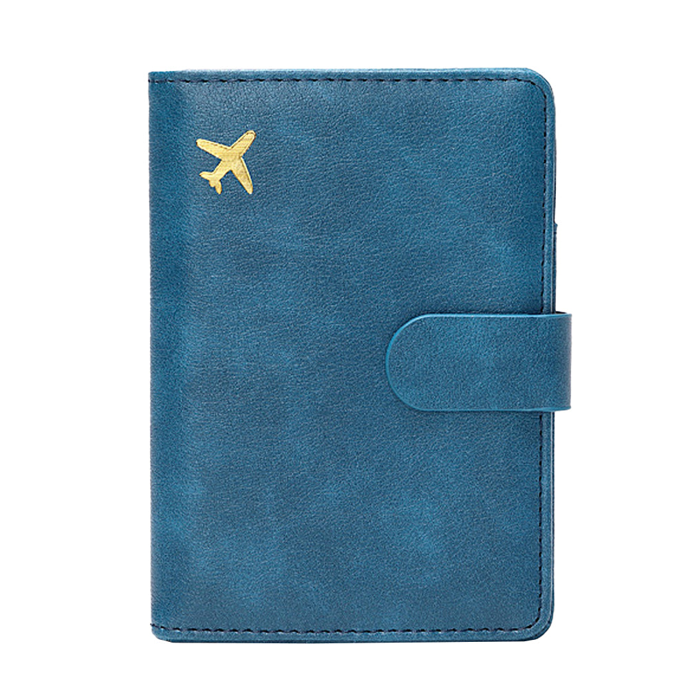 RFID Blocking Card Holder Travel Wallet for Women Men Peacock Blue