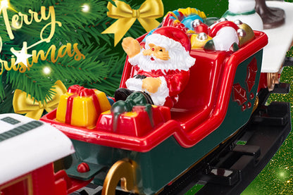 Hanging Christmas Train Toy Set with Lights Music and Track for Little Ones