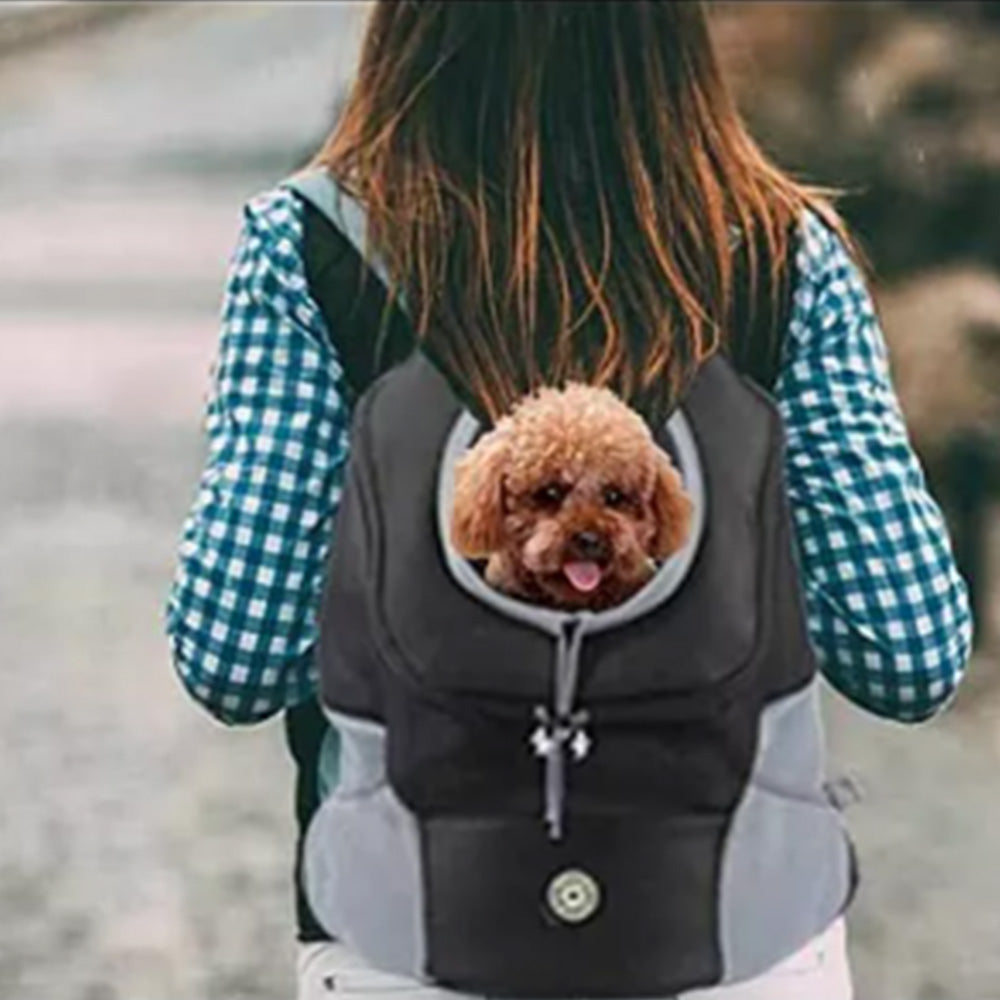 Mesh Pet Carrier Small Dog Cat Backpack for Travel Hiking Camping Black
